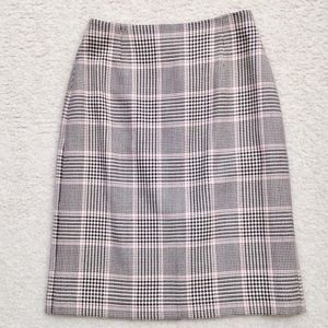 Ann Taylor Brown and Pink Wool Skirt, Size 2